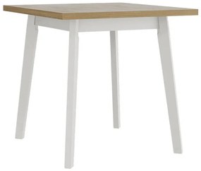 Τραπέζι Victorville 127, Sonoma οξιά, Άσπρο, 75x80x80cm, 14 kg, Πλαστικοποιημένη μοριοσανίδα, Ξύλο, Μερικώς συναρμολογημένο, Ξύλο: Οξιά | Epipla1.gr