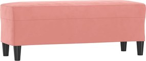 vidaXL Πάγκος Ροζ 100x35x41 εκ. Βελούδινος