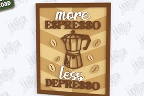 Intra απο ξύλο plywood 3mm-4mm πάχος - Coffee Wall Sign Laser Cut |Coffee House Δίασταση 30x20 cm INTRAFABR-123432703