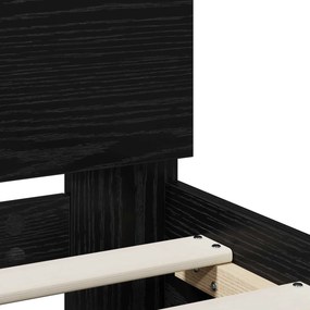 vidaXL Σκελετός Κρεβατιού Μαύρη Δρυς 140 x 190 cm Επεξεργασμένο ξύλο