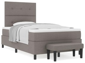 vidaXL Κρεβάτι Σπαστού Στρώματος με Στρώμα & Πάγκο 120x200 εκ. Ύφασμα