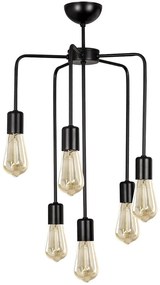 Φωτιστικό Οροφής Denge 892OPV1436 Φ46x81cm 6xE27 40W Black Opviq