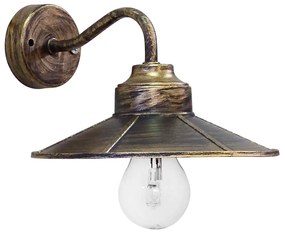 Απλίκα Τοίχου Heronia Petra 31-0604 Bronze/Natural Wood