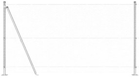 vidaXL Στύλος Περιφράξεων Ασημί 25 x 1,2 μ (25 mm δίχτυ) Ατσάλι