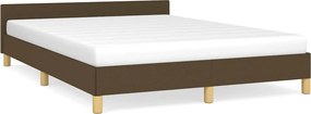 vidaXL Σκελετός Κρεβατιού Χωρίς Στρώμα Καφέ 140x200 εκ.Υφασμάτινο