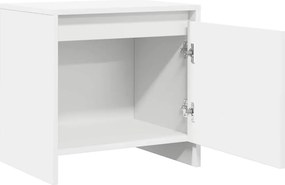 vidaXL Κομοδίνο Λευκό 45 x 34 x 44,5 εκ. από Μοριοσανίδα