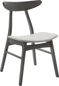 Tραπεζαρία Benson - Orlean pakoworld σετ 5τμχ rustic grey - ύφασμα γκρι 80x80x75εκ
