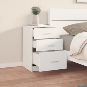 vidaXL Κομοδίνο Λευκό 40 x 40 x 63 εκ. από Επεξεργασμένο Ξύλο