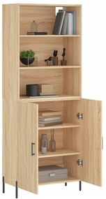 vidaXL Ντουλάπι Sonoma δρυς 69,5 x 34 x 180 εκ. από Επεξεργασμένο Ξύλο