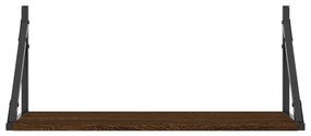 vidaXL Ραφιέρες Τοίχου 2 τεμ. Καφέ Δρυς 60x25x25,5 εκ. από Επεξ. Ξύλο