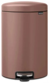 Κάδος με πεντάλ Brabantia NewIcon 1008849, 20 l, Ομαλό κλείσιμο, Αντιολισθητική βάση, Σατινέ φινίρισμα, Καφέ