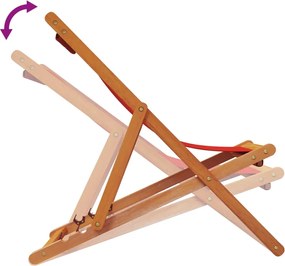 vidaXL Καρέκλες Παραλίας Πτυσσόμενες 2 τεμ. Κόκκινες Υφασμάτινες