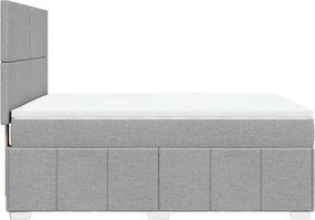 vidaXL Κρεβάτι Boxspring με Στρώμα Αν. Πράσινο 160x200εκ Υφασμάτινο