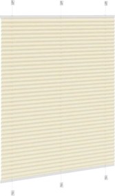 vidaXL Πλισέ περσίδα Κρέμα 105x100 cm Πλάτος υφάσματος 104,4 cm