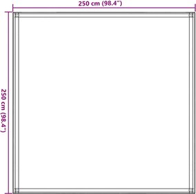 vidaXL Χαλί Σκηνής Ανθρακί 250 x 250 εκ. από HDPE