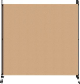 vidaXL 4-Πίνακας Διαχωριστικός Μπεζ 698 x 180 cm Ύφασμα