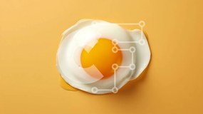 Σετ των 2 Intra Συλλεκτικό Ξύλινο Παζλ Plywood 4mm - Τηγανητό αυγό σε κίτρινο φόντο Σε Ξύλινο Κουτί - Διαστάσεις: 10x10 cm – 25 κομμάτια