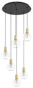 Κρεμαστό Φωτιστικό Οροφής 6xLED 5,4W Ορείχαλκος Dimmable Terque 390279 Eglo 390279 Ορείχαλκος
