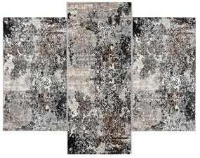Χαλιά Κρεβατοκάμαρας (Σετ 3τμχ) Polcarpet Estia 4871 Black/Beige