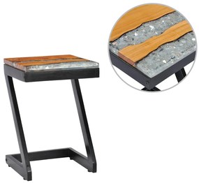vidaXL Τραπεζάκι Σαλονιού 30x30x50 εκ. Μασίφ Ξύλο Teak και Πολυρητίνη