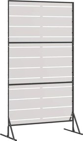 vidaXL Οθόνη Ιδιωτικότητας Γκρι 100 x 50 x 180 εκ. Ατσάλι