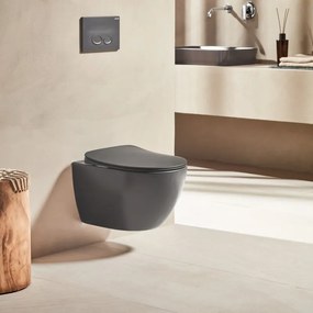 Creavit Free FE322 Anthracite Matt Rimless - Κρεμαστή Λεκάνη