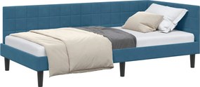 VidaXL Κρεβάτι Γωνίας Μπλε 100 x 200 cm Βελούδο