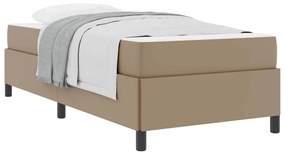 vidaXL Σκελετός Κρεβατιού με στρώμα Καπουτσίνο 80 x 200 cm ύφασμα