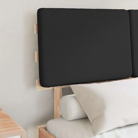 vidaXL Σκελετός Κρεβατιού με Επενδεδυμένο Κεφαλάρι Μαύρο 120 x 200 cm