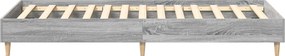 vidaXL Πλαίσιο κρεβατιού χωρίς στρώμα Γκρι Sonoma 100x200 cm