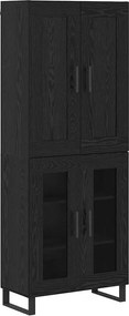 vidaXL Highboard 2 pcs Μαύρη Οξυά 69,5 x 34 x 180 εκ.
