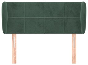 Κεφαλάρι με Πτερύγια Σκούρο Πράσινο 93x23x78/88 εκ. Βελούδινο - Πράσινο