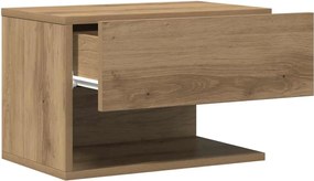 vidaXL Κομοδίνο Επιτοίχιο Καφέ Δρυς