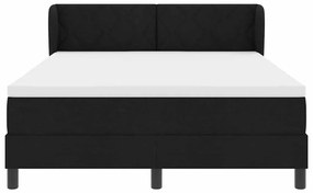 vidaXL Κρεβάτι box spring με στρώμα Μαύρο 160 x 200 cm ύφασμα