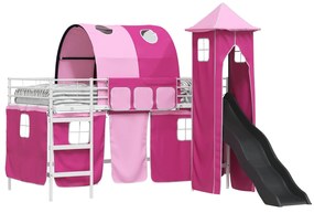 vidaXL Λευκό και Ρόζ 79,5 x 200 εκ.