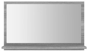 vidaXL Καθρέφτης Μπάνιου Γκρι Sonoma 60x10,5x37 εκ. Επεξεργασμένο Ξύλο
