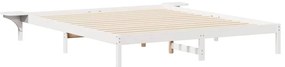 vidaXL Κρεβατοκάμαρα με Πλαϊνά Τραπέζια Λευκό 180 x 210 cm