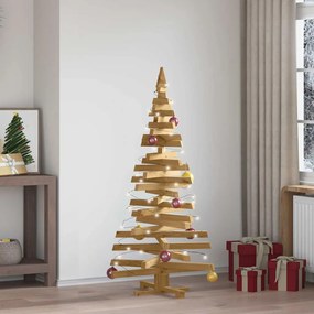 vidaXL Χριστουγεννιάτικα Δέντρα με βάση Καφέ 150 cm Μασίφ ξύλο πεύκου