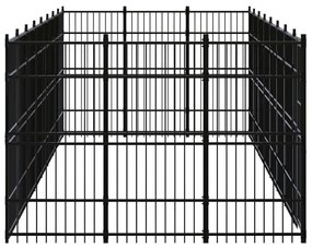 Κλουβί Σκύλου Εξωτερικού Χώρου 22,12 μ² από Ατσάλι - Μαύρο