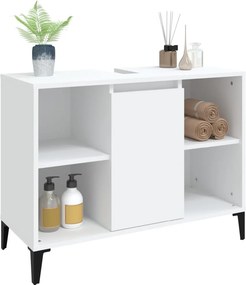 vidaXL Ντουλάπι Νιπτήρα Λευκό 80 x 33 x 60 εκ. Επεξεργασμένο Ξύλο