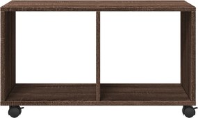 vidaXL Ντουλάπι Τροχήλατο Καφέ Δρυς 72x33x42,5 εκ. από Επεξ. Ξύλο
