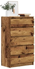 vidaXL Συρταριέρα Όψη Παλαιού Ξύλου 60x36x103 εκ. Επεξεργασμένο Ξύλο