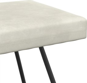 vidaXL παγκάκι Κρεμ 110 x 40 x 45 cm Βελούδο