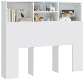 vidaXL Κεφαλάρι Με Αποθηκευτικό Χώρο Λευκό 120 x 19 x 103,5 εκ.