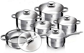 Μαγειρικά Σκεύη (Σετ 12Τμχ) HV-1012 Inox HomeVero Ανοξείδωτο Ατσάλι