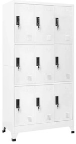 vidaXL Φοριαμός Λευκός 90 x 45 x 180 εκ. Ατσάλινος