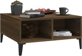 vidaXL Τραπεζάκι Σαλονιού Καφέ Δρυς 60x60x30 εκ. από Μοριοσανίδα