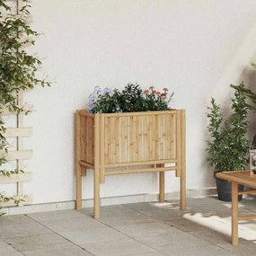 vidaXL Υπερυψωμένη Ζαρντινιέρα Καφέ 70 x 35 x 70 εκ. Μπαμπού
