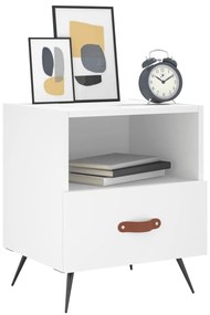 vidaXL Κομοδίνα 2 τεμ. Λευκά 40 x 35 x 47,5 εκ. από Επεξεργασμένο Ξύλο