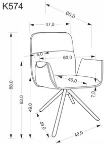 Καρέκλα Claudia-Mpez (2) τεμάχια